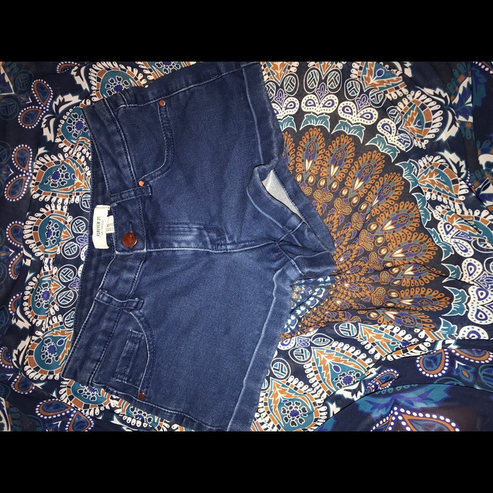Denim shorts